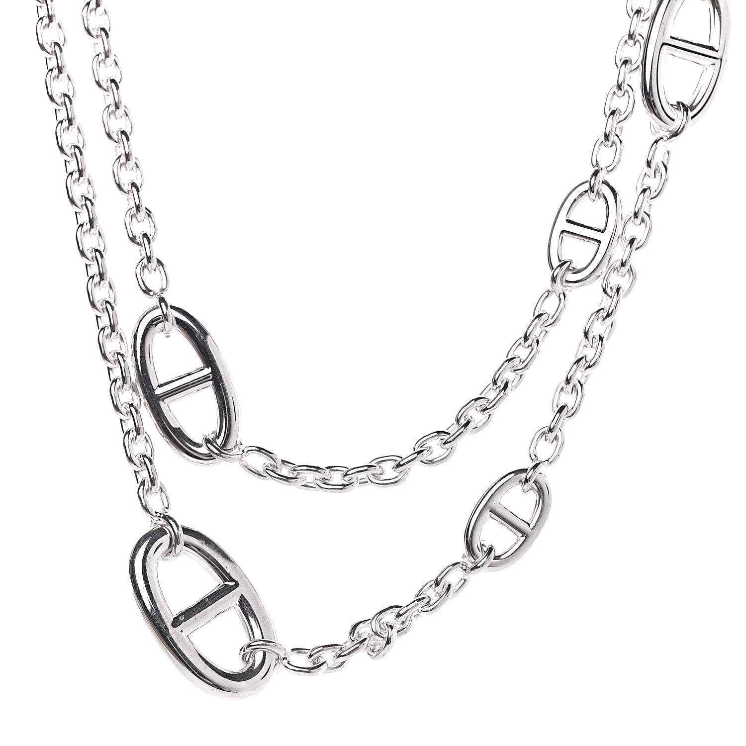 Hermes Sterling Silver Farandole Necklace 80 1 of 5