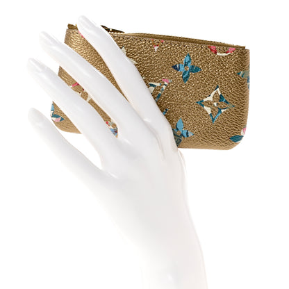 Louis Vuitton Metallic Monogram LV Garden Key Pouch Gold 2 of 7