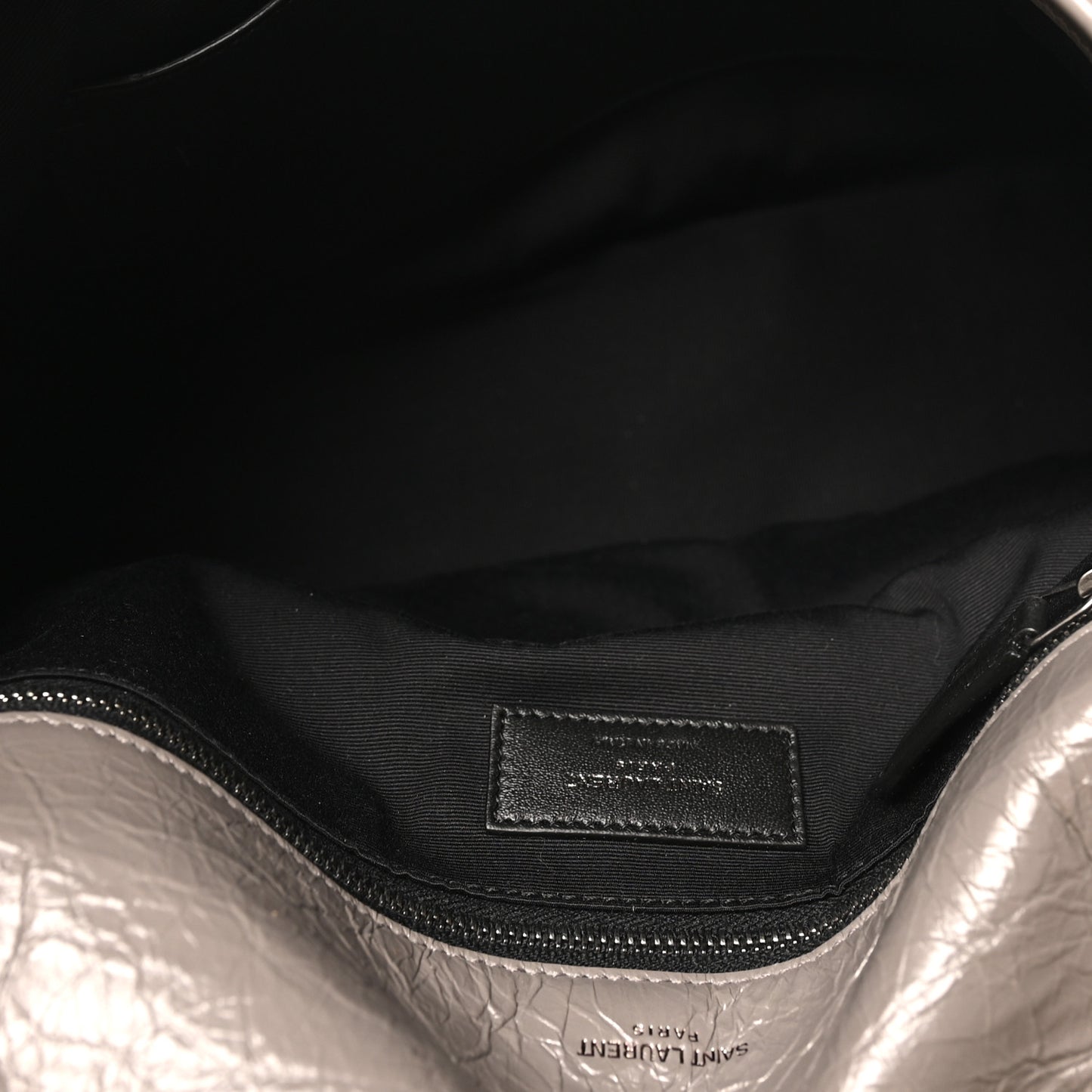 Crinkled Calfskin Matelasse Monogram Large Niki Chain Satchel Fog
