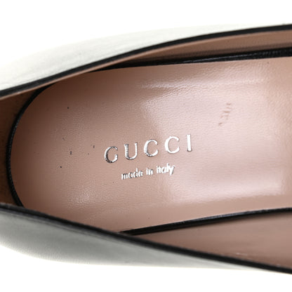 Gucci Malaga Kid Crystal Square G Madelyn Mid Heel Loafer Pumps 38 Black 8 of 14