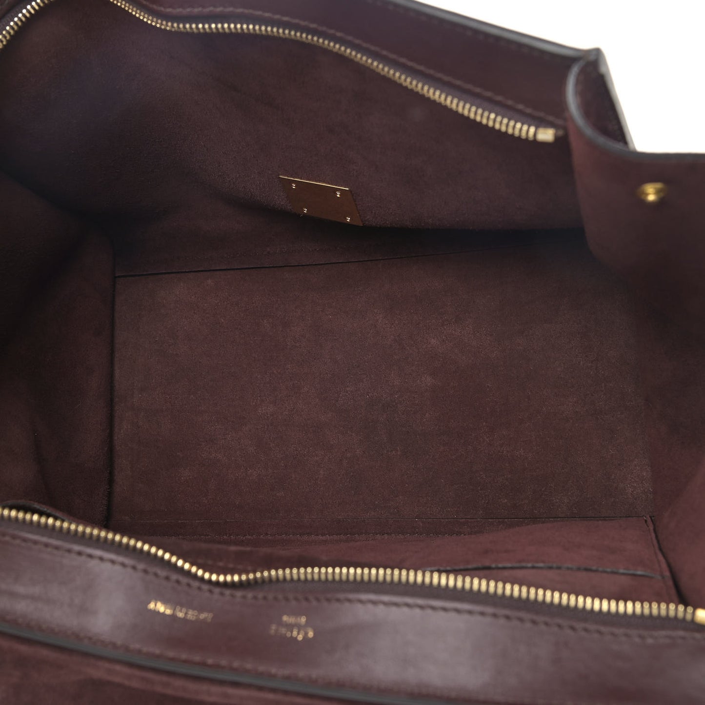 Smooth Calfskin Suede Medium Bi-Color Trapeze Burgundy