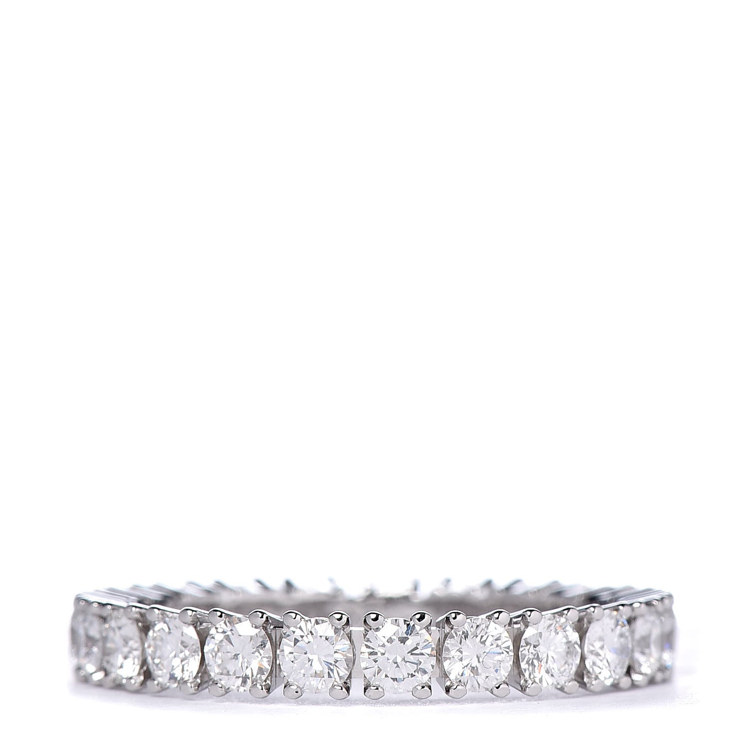 Cartier Platinum Diamond 1.58ct Eternity Ring 56 7.5 1 of 7