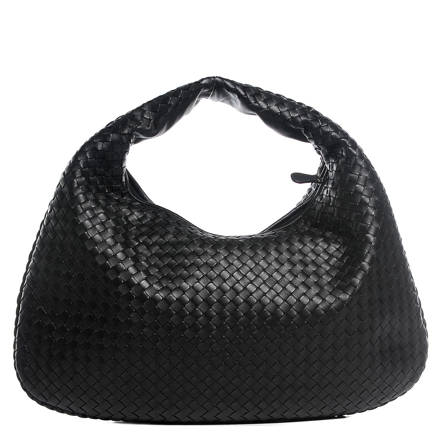 Nappa Intrecciato Large Veneta Hobo Nero Black