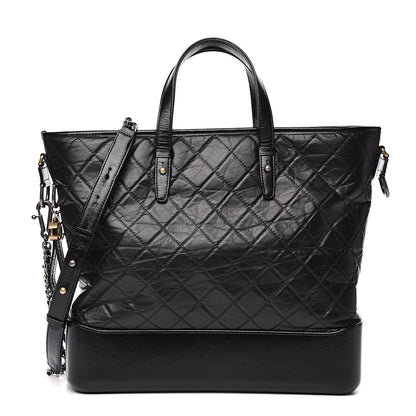 Chanel Calfskin Quilted Large Gabrielle Shopping Tote Black 1 of 13