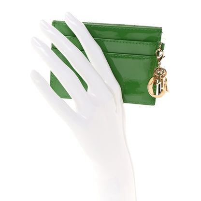Christian Dior Patent Cannage Lady Dior Card Holder Green 2 of 8