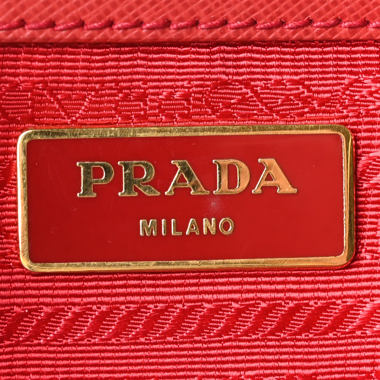 Prada Saffiano Small Galleria Double Zip Tote Fuoco 6 of 10
