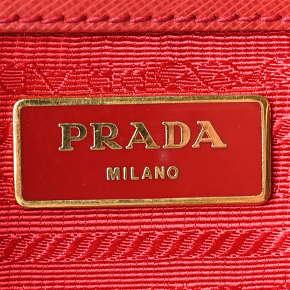 Prada Saffiano Small Galleria Double Zip Tote Fuoco 6 of 10
