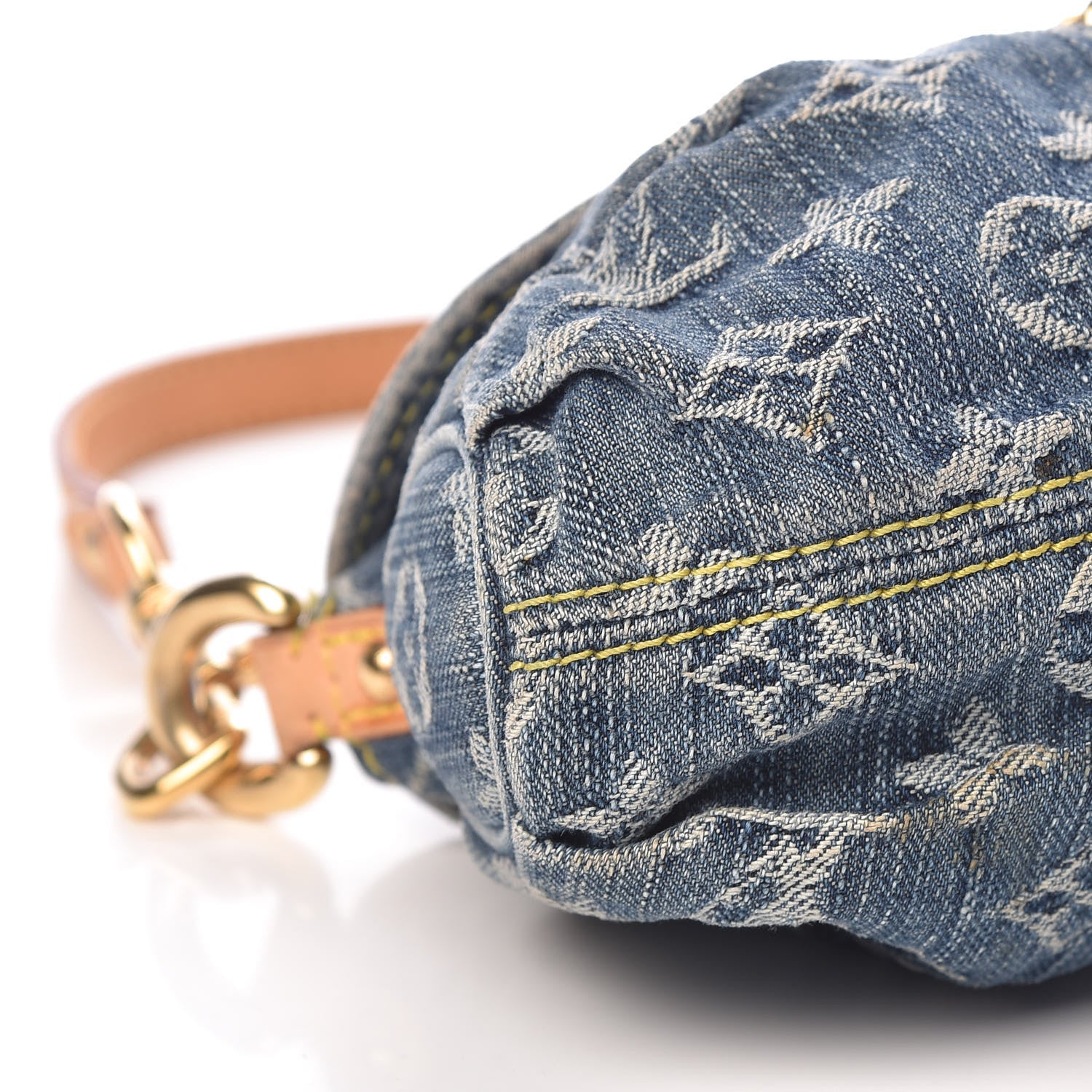 Louis Vuitton Monogram Denim Mini Pleaty Blue 10 of 11