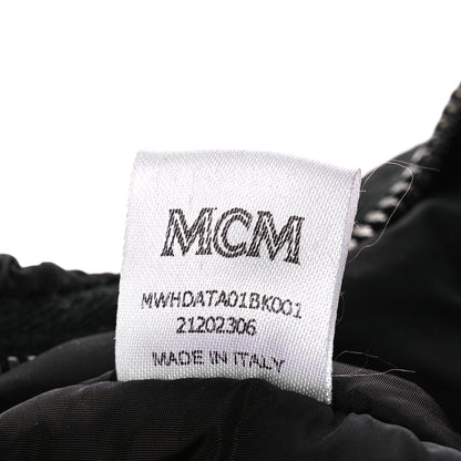 MCM Maxi Visetos Nylon Quilted Mini Aren Hobo Black 7 of 12