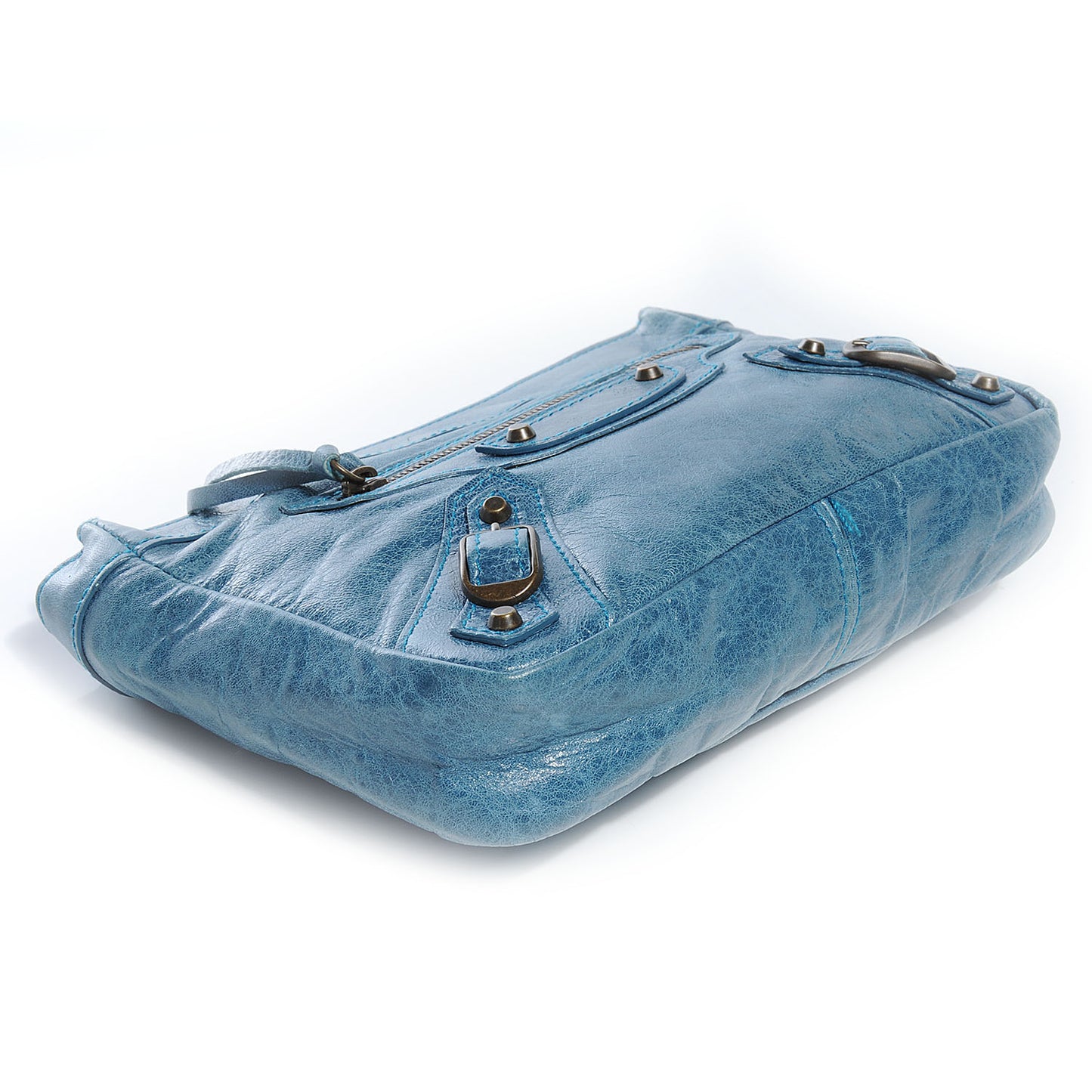 Chevre Porte Toilette Makeup Clutch Turquoise