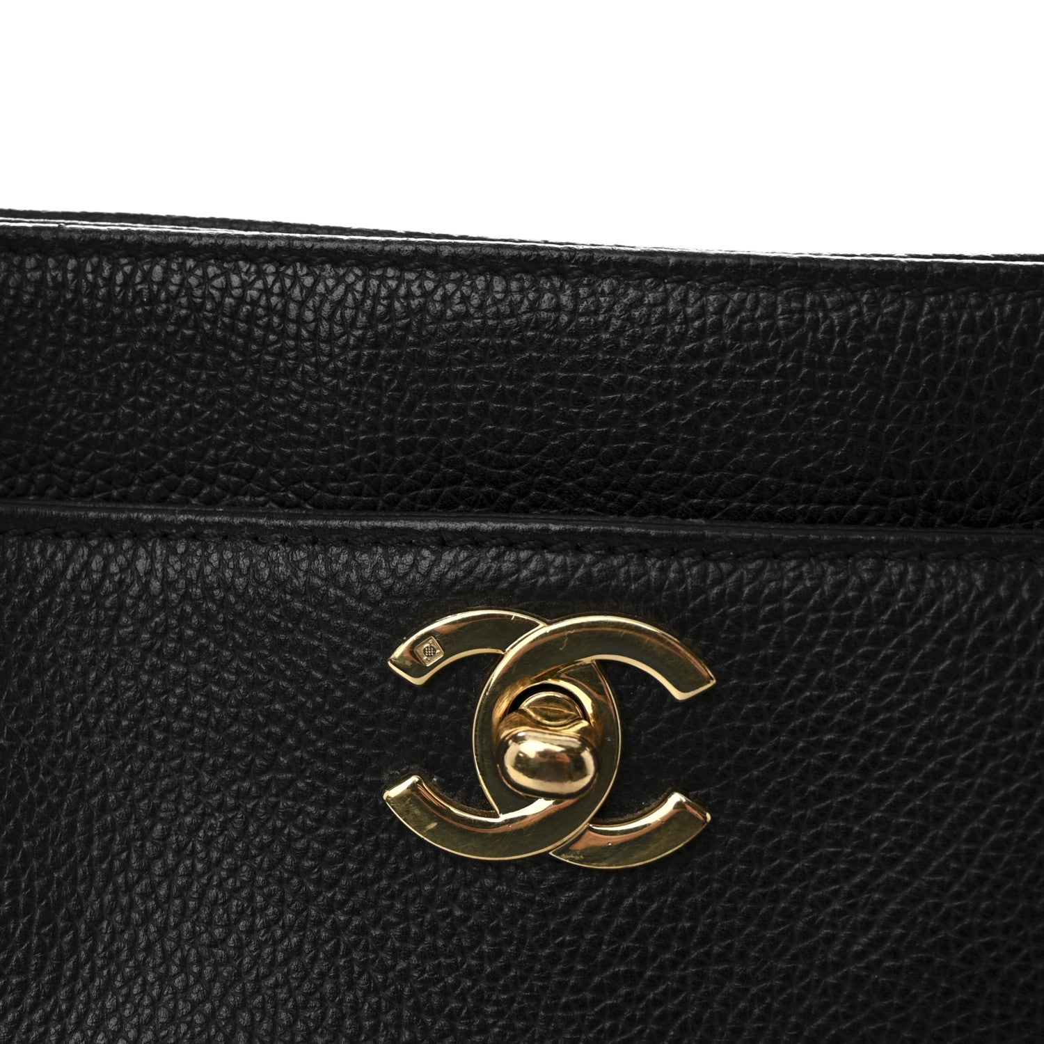Chanel Calfskin Cerf Executive Shopper Tote Black 8 of 10