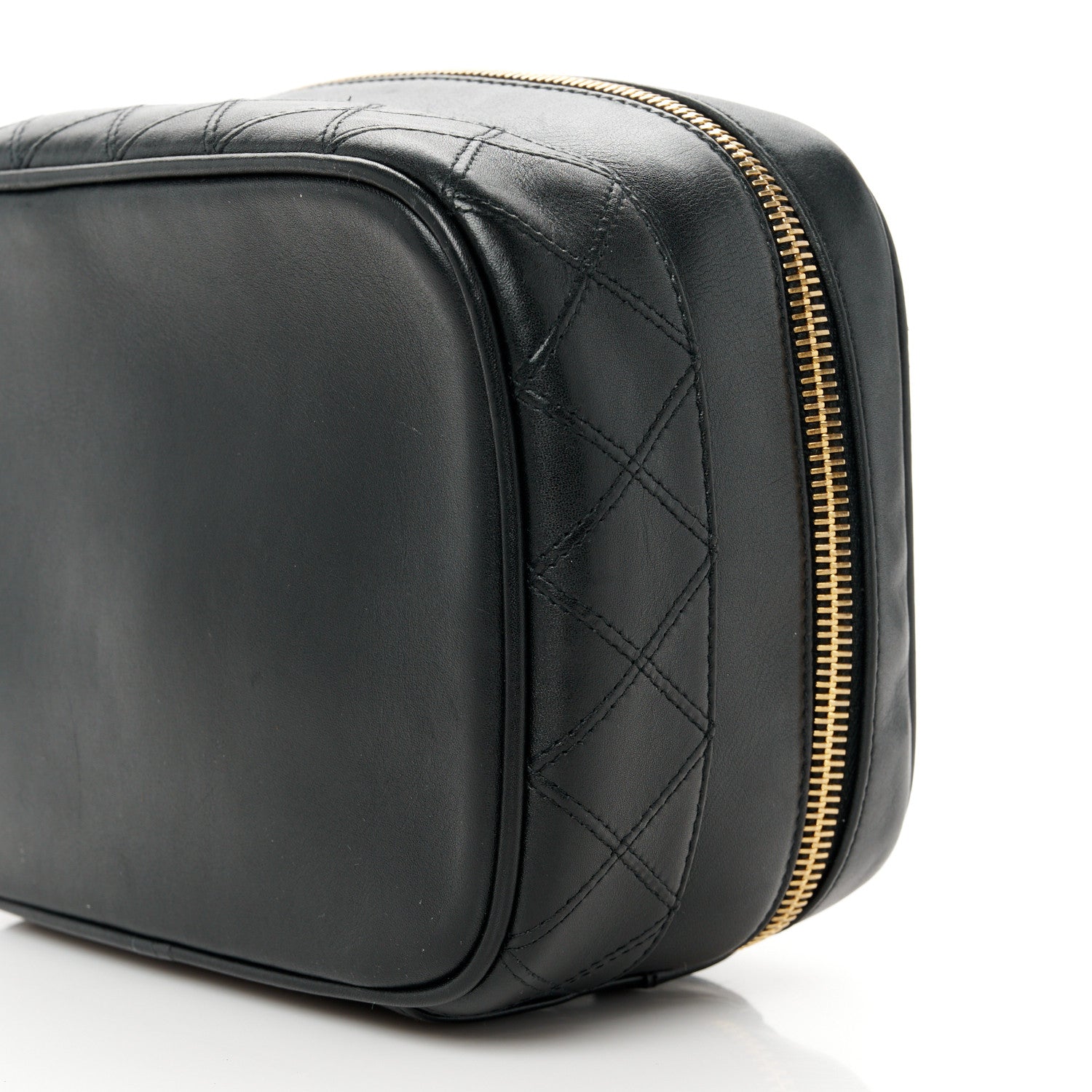 Chanel Lambskin Vanity Cosmetic Case Black 10 of 10