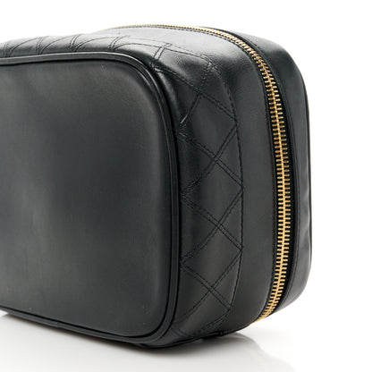 Chanel Lambskin Vanity Cosmetic Case Black 10 of 10