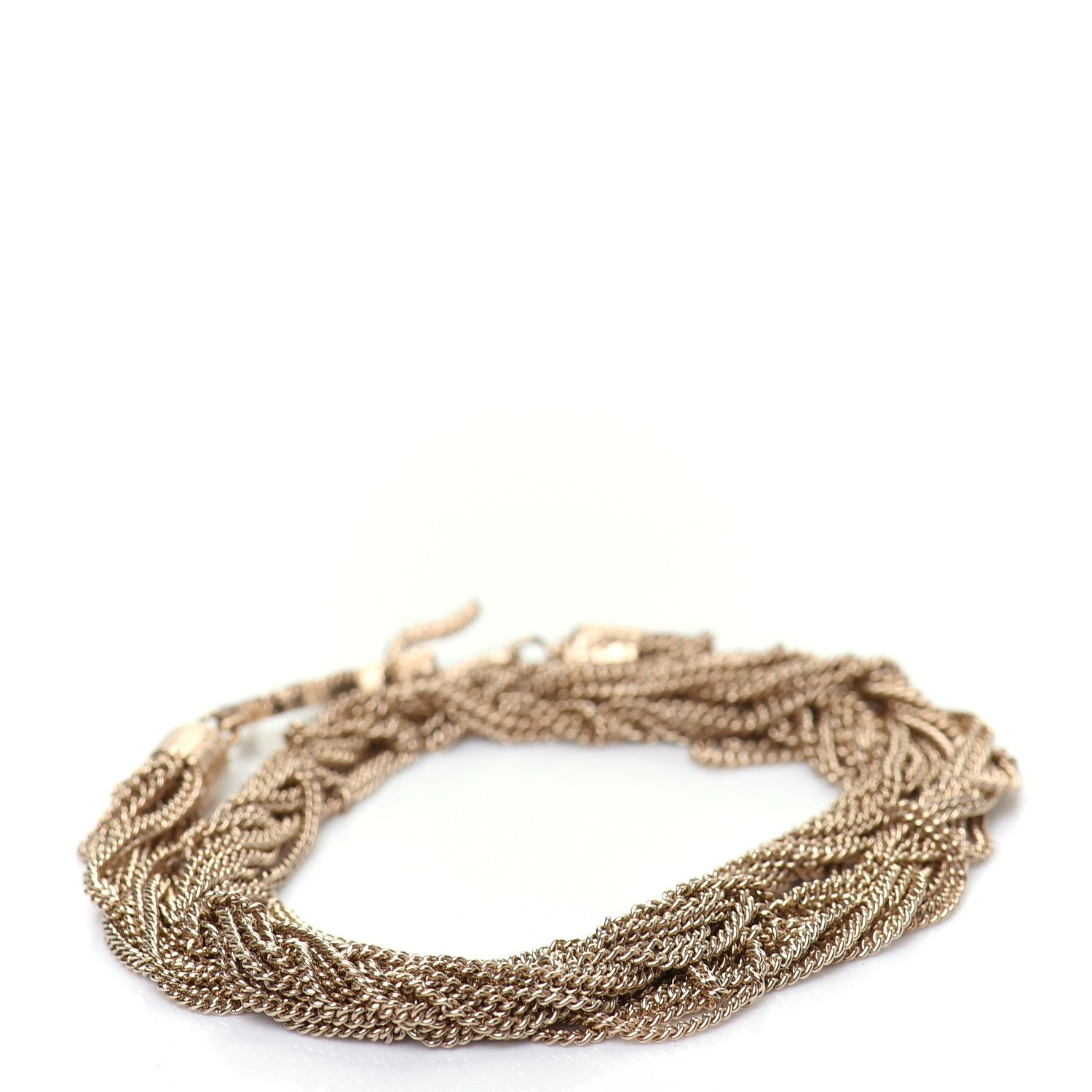 Saint Laurent Lou Lou Twisted Chains Bracelet Gold 3 of 3