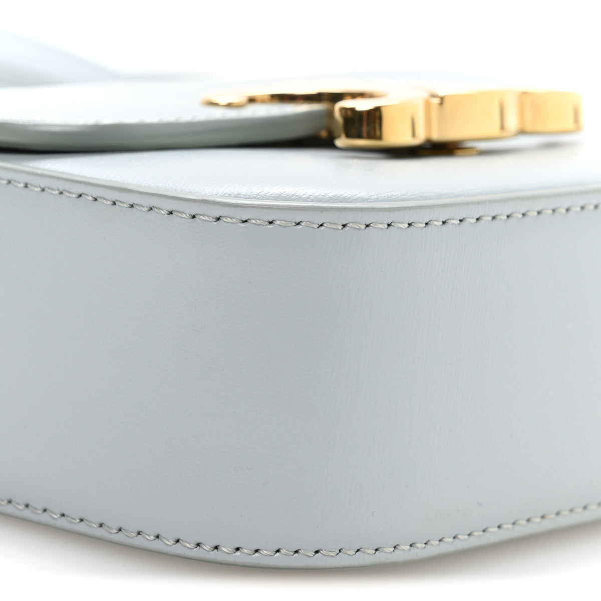 Shiny Calfskin Mini Claude Soft Blue