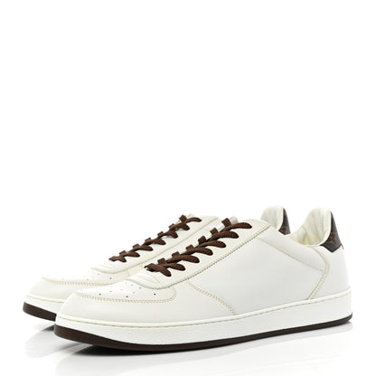 Louis Vuitton Calfskin Monogram Mens Rivoli Sneakers 8 White 3 of 10