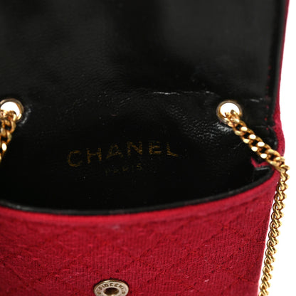 Chanel Jersey Quilted Micro Flap Bag Red 8 of 9