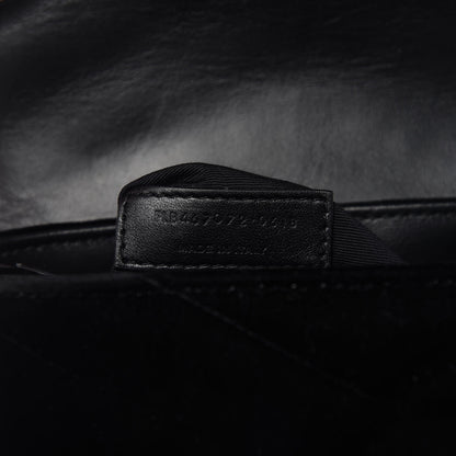 Saint Laurent Velvet Y Quilted Monogram Toy Loulou Chain Satchel French Black 9 of 10
