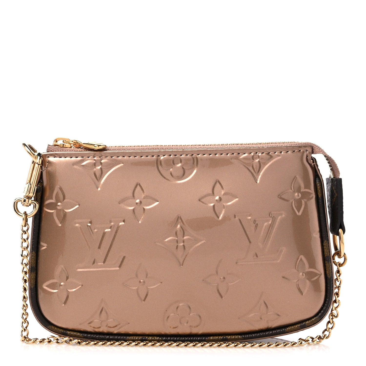 Louis Vuitton Metallic Vernis Mini Pochette Accessories Rose Gold 1 of 9