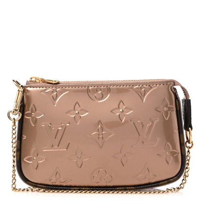 Louis Vuitton Metallic Vernis Mini Pochette Accessories Rose Gold 1 of 9