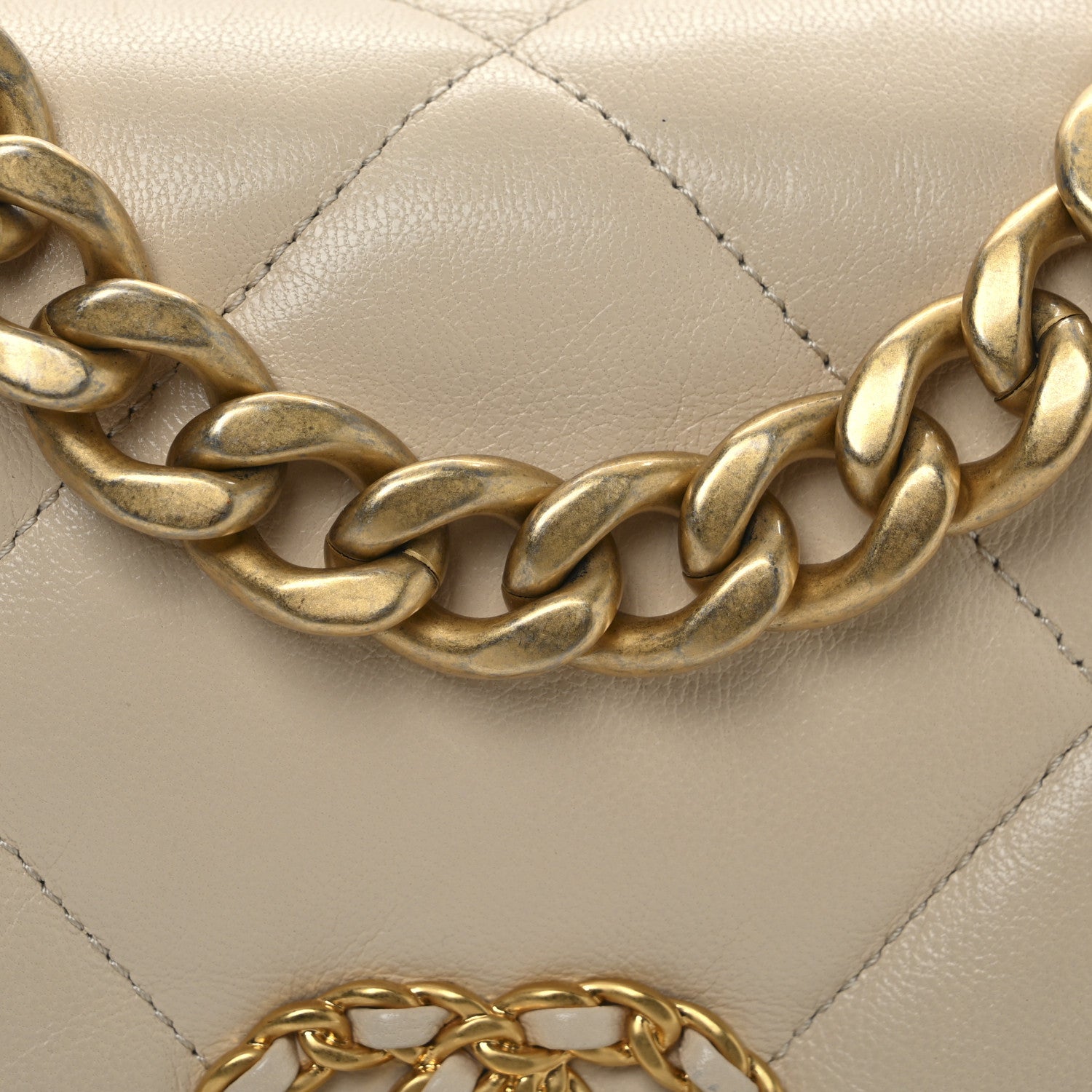 Chanel Lambskin Quilted Medium Chanel 19 Flap Beige 8 of 11