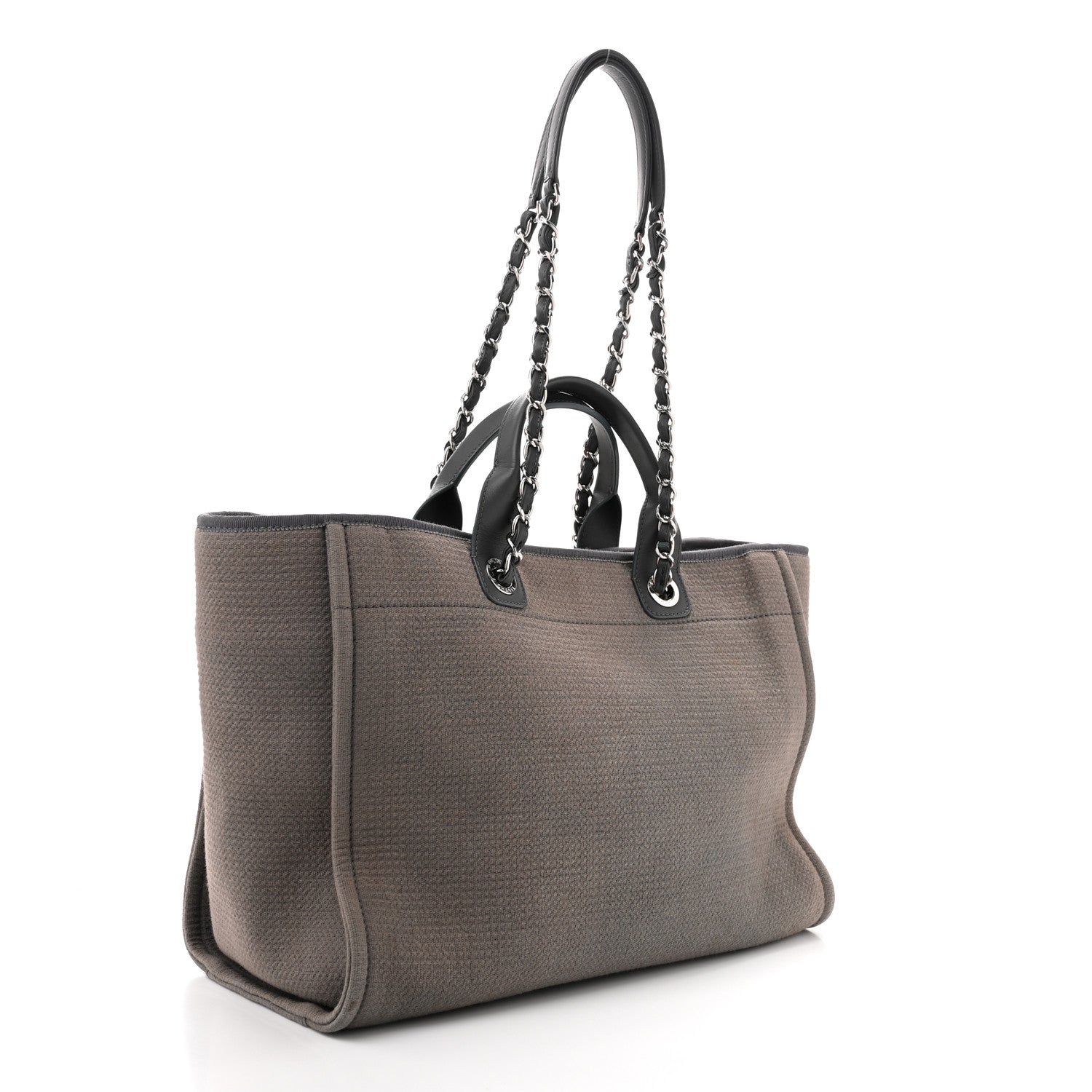 Chanel Mixed Fibers Medium Deauville Tote Grey 4 of 14