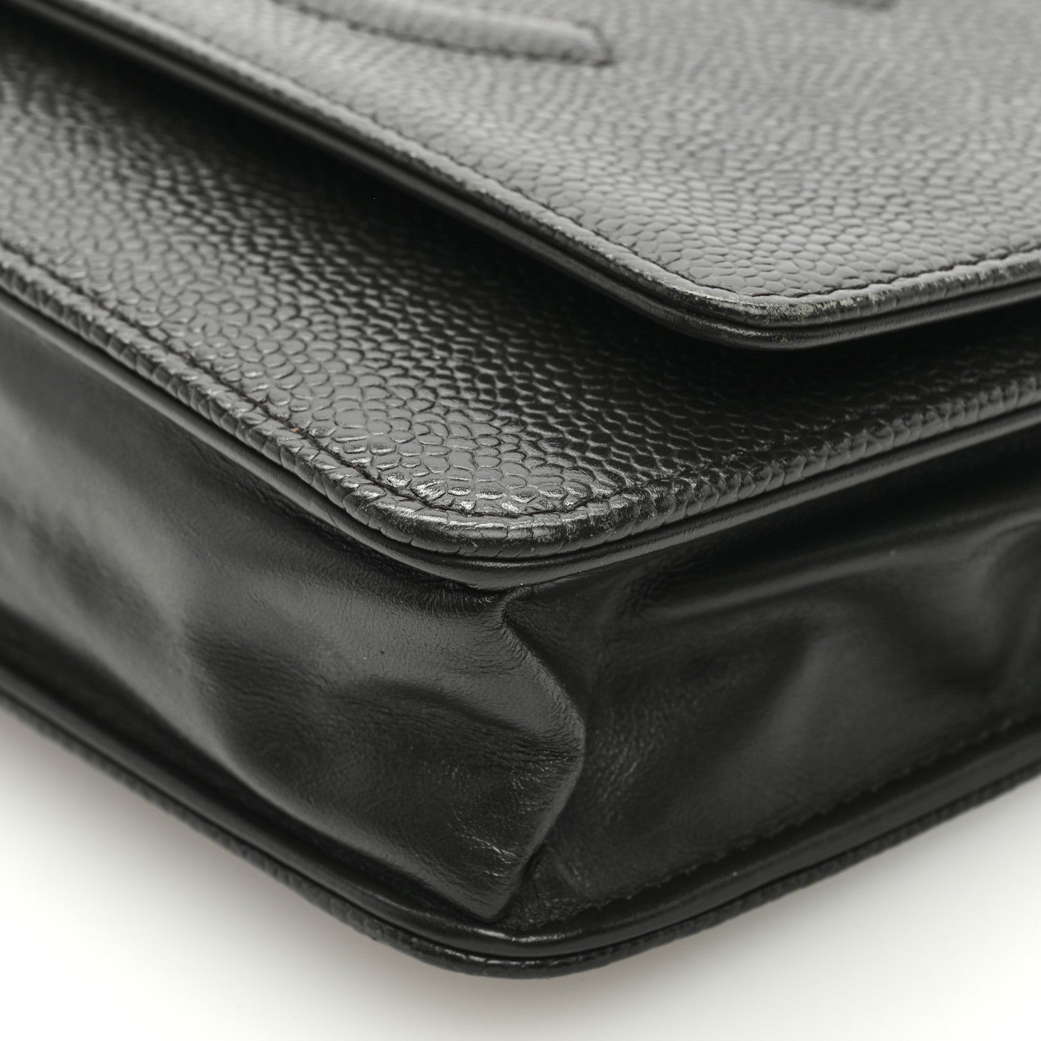 Chanel Caviar Timeless CC Wallet on Chain WOC Grey 10 of 11