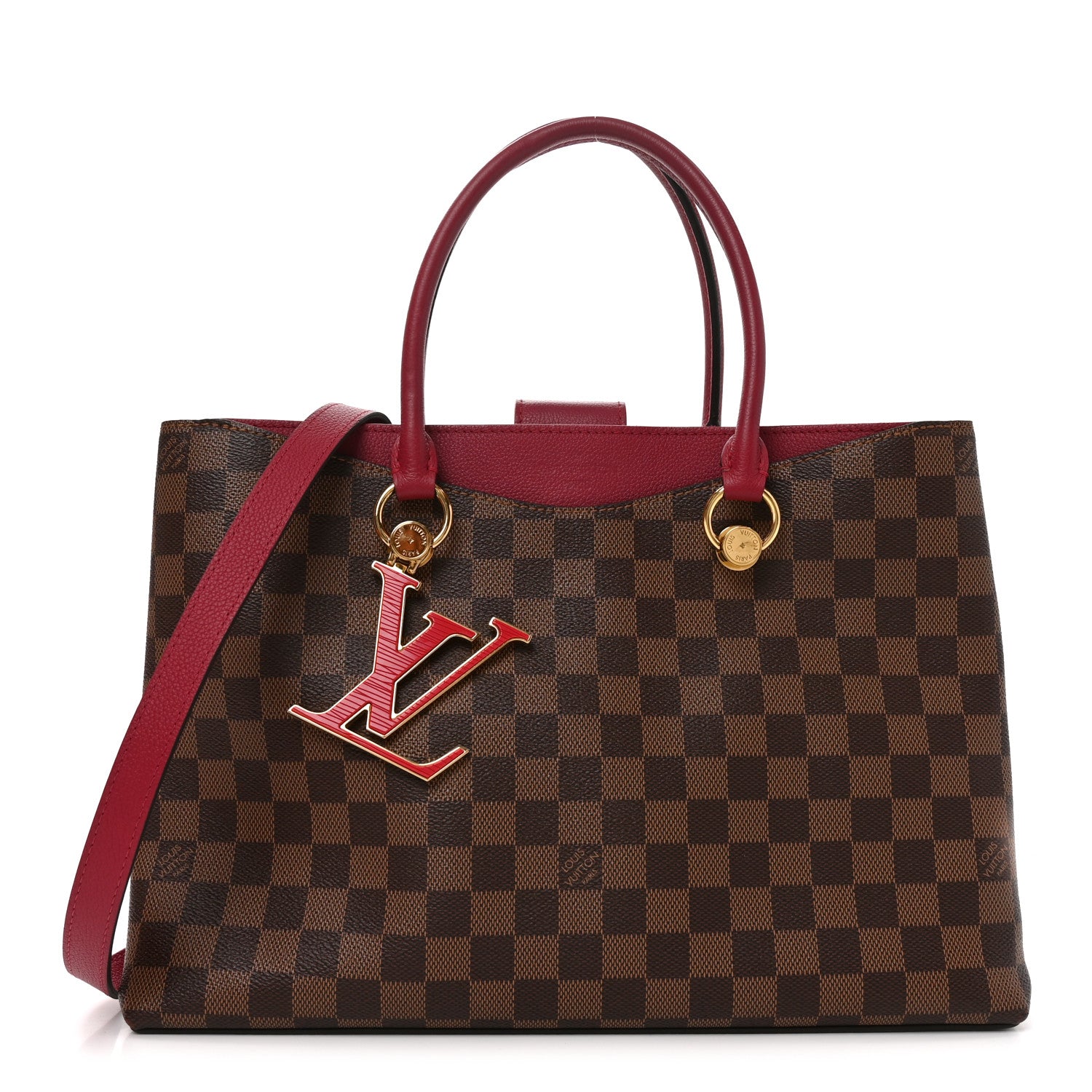 Louis Vuitton Damier Ebene LV Riverside Lie De Vin 1 of 9