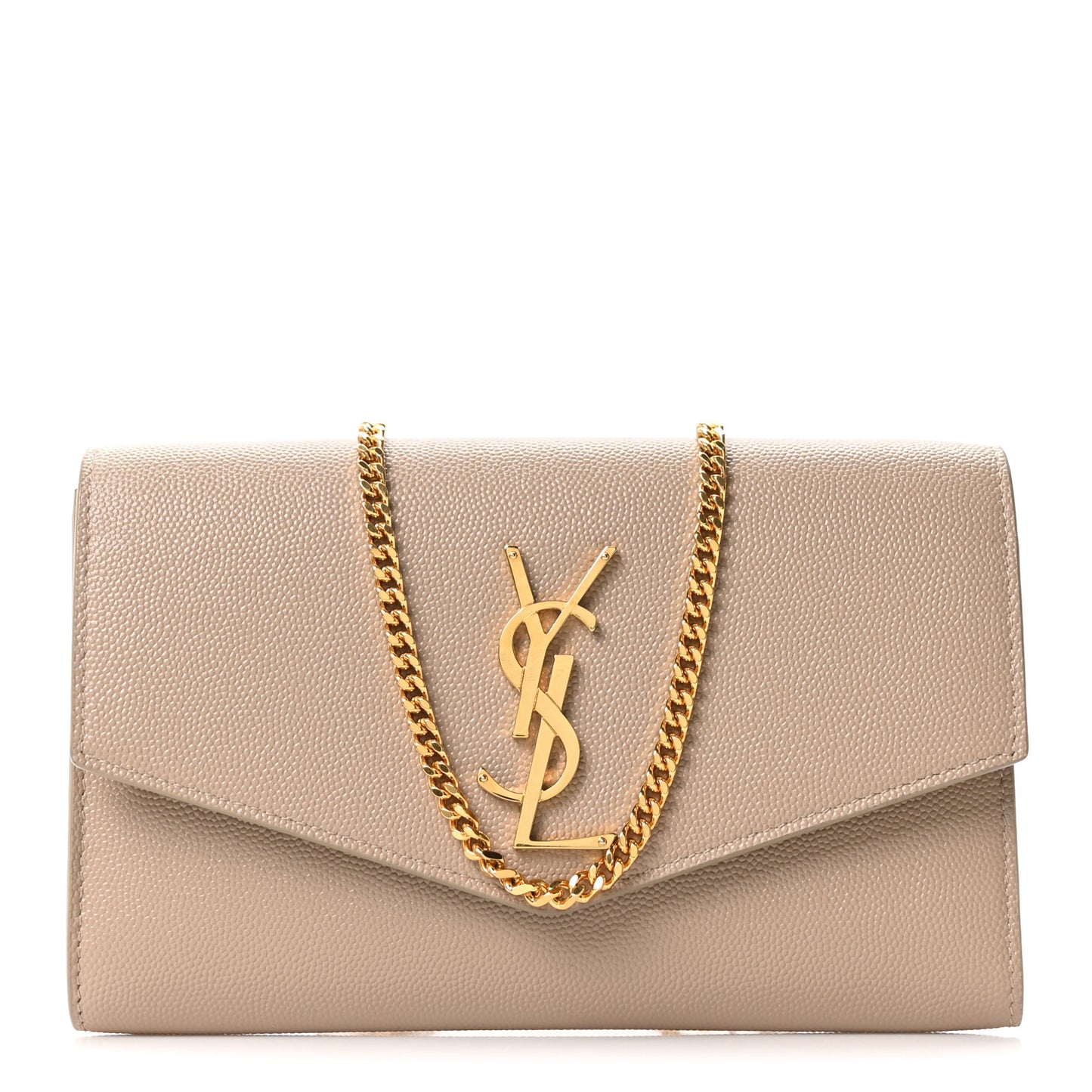 Grain De Poudre Monogram Uptown Chain Wallet Dark Beige
