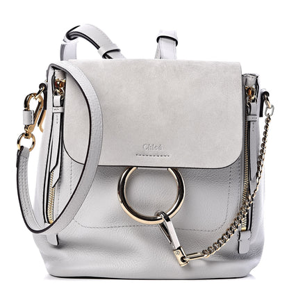 Chloe Suede Calfskin Small Faye Backpack Airy Grey 1 of 9