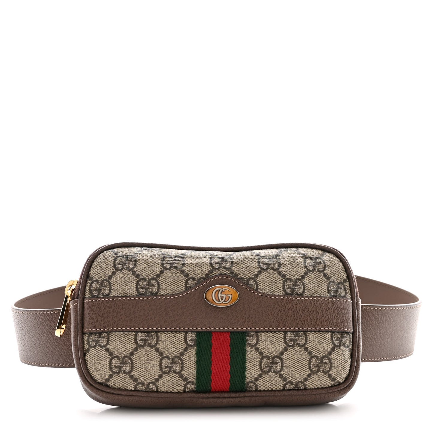 GG Supreme Monogram Ophidia Belted iPhone Case 85 34 Dark Brown