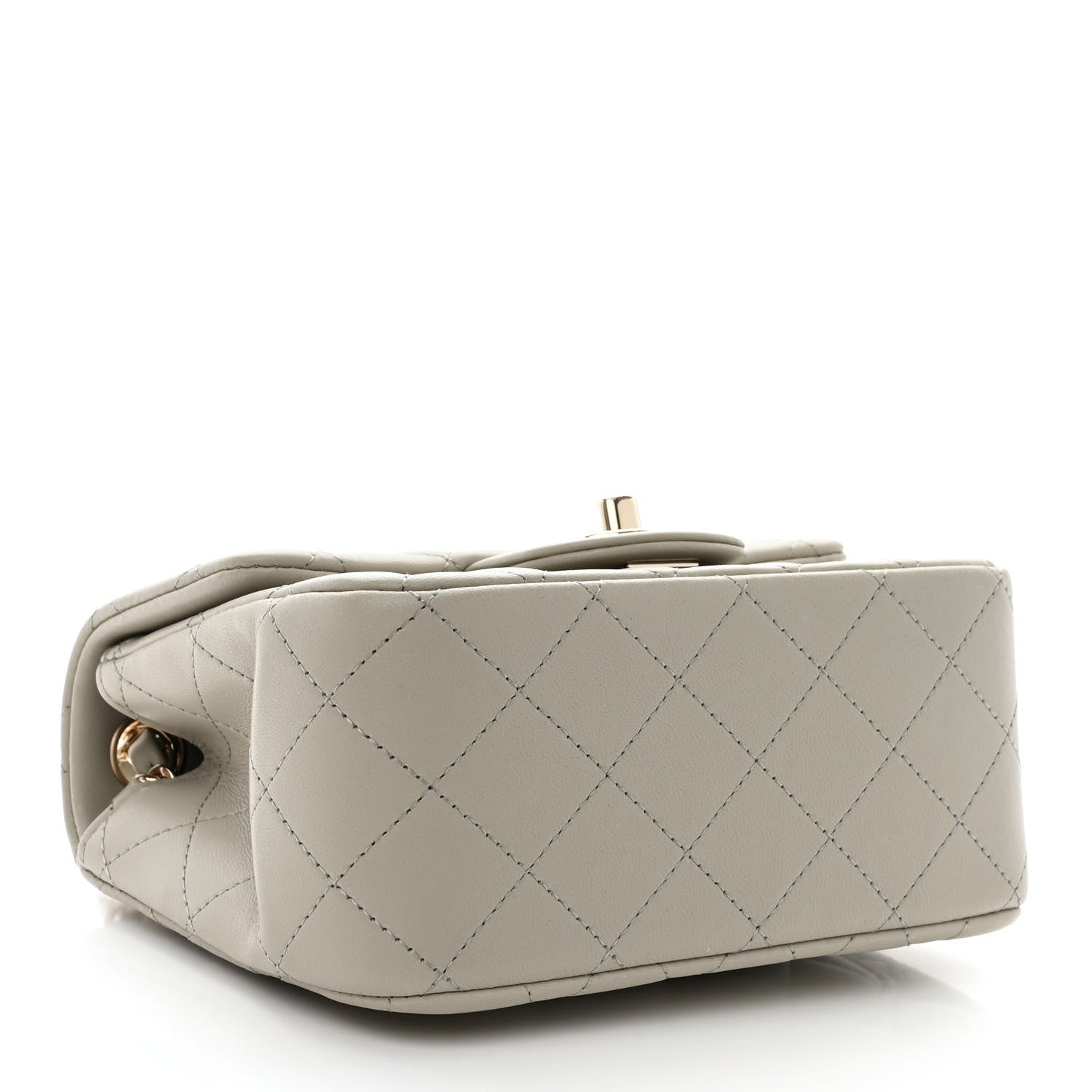 Chanel Lambskin Quilted Mini Square Flap Grey 4 of 11