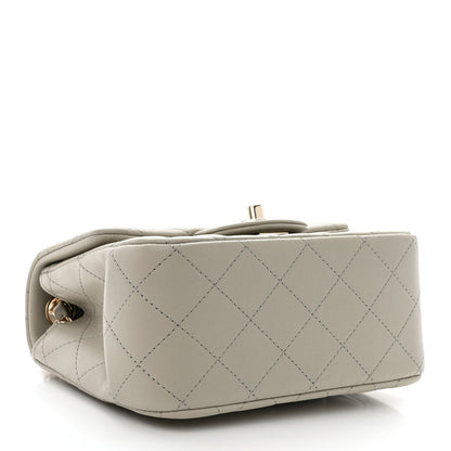 Chanel Lambskin Quilted Mini Square Flap Grey 4 of 11