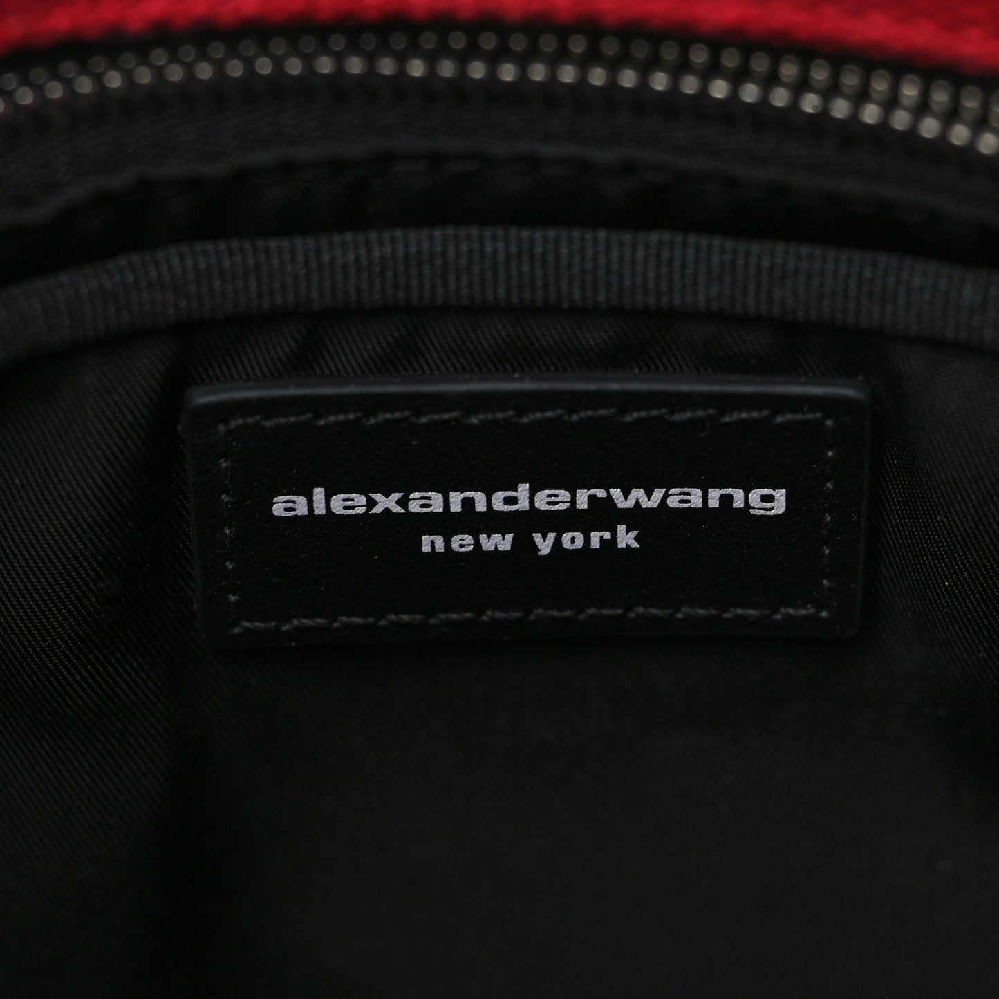 Mesh Crystal Rhinestone Mini Cruiser Tote Red Silver