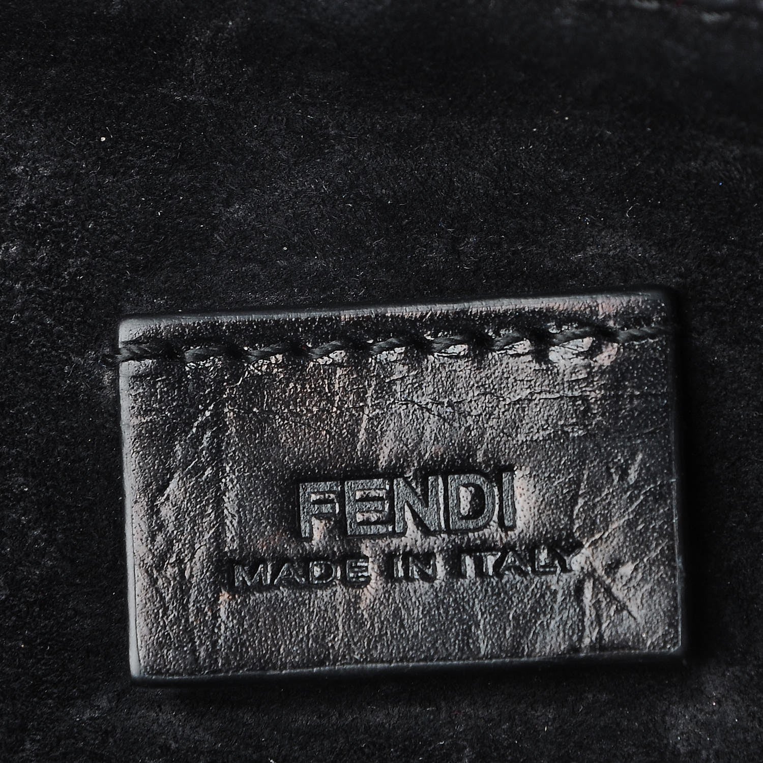 Fendi Shearling Nappa Mini Be Baguette Shoulder Bag Fuxia Black 6 of 15