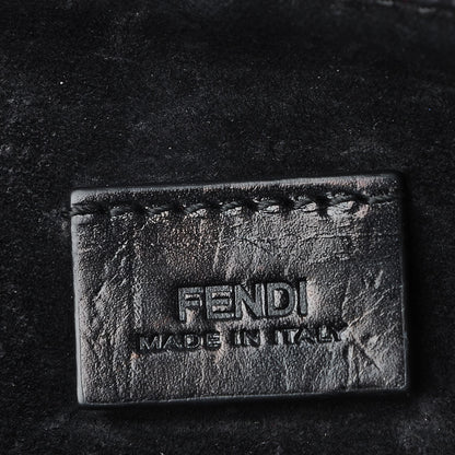 Fendi Shearling Nappa Mini Be Baguette Shoulder Bag Fuxia Black 6 of 15