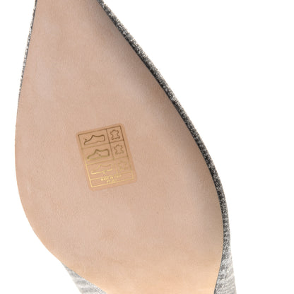 Jimmy Choo Metallic Fabric Plaid Love Prince Of Stars 85 Pump 38 Silver 9 of 11