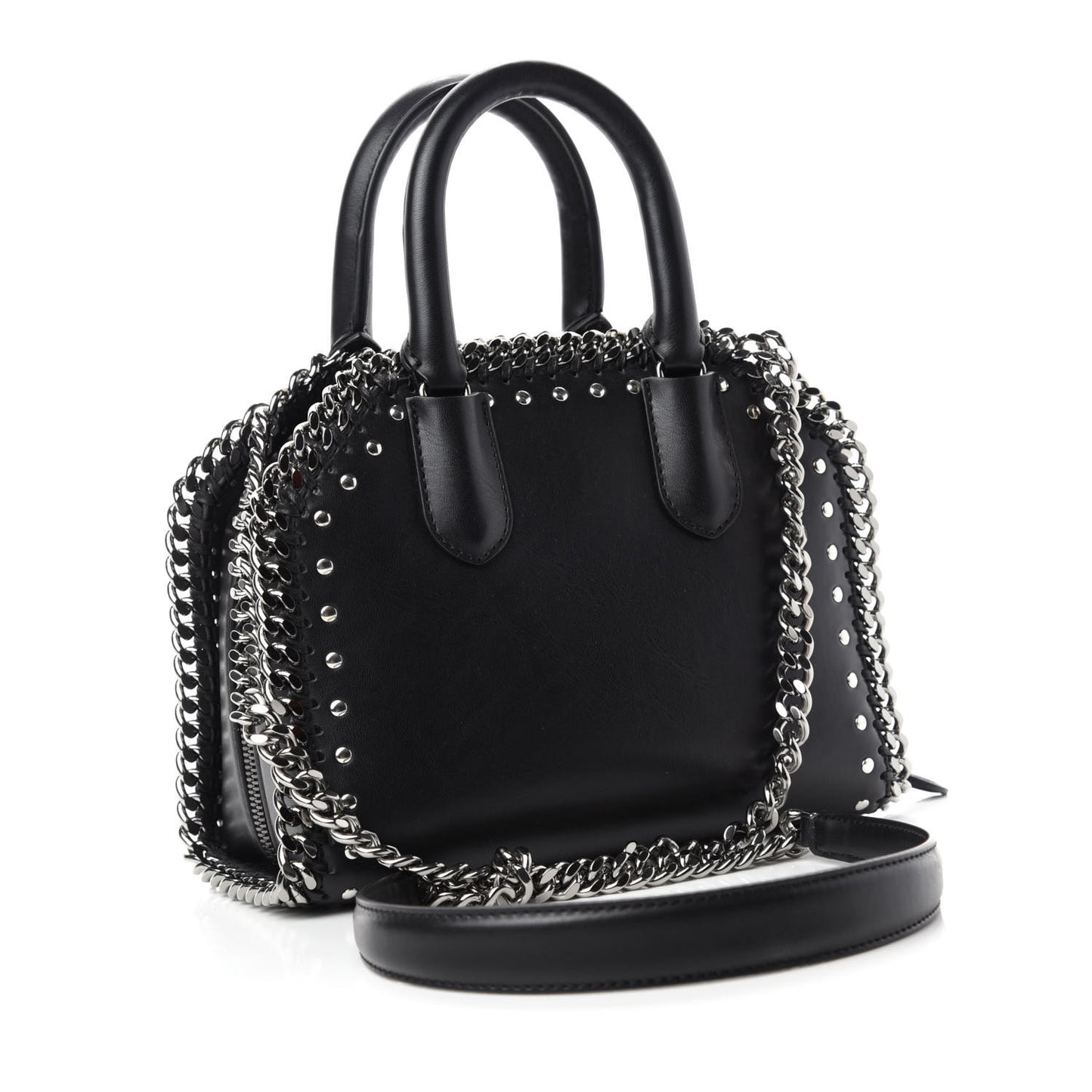 Eco Alter Nappa Mini Falabella Box Bird Top Handle Bag Black
