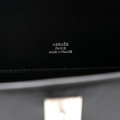 Hermes Box Marquetry Daisies Kelly Pochette Clutch Black White Jaune De Naples 6 of 10