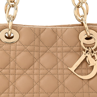 Christian Dior Lambskin Cannage Small Dior Soft Shopping Tote Beige 9 of 12
