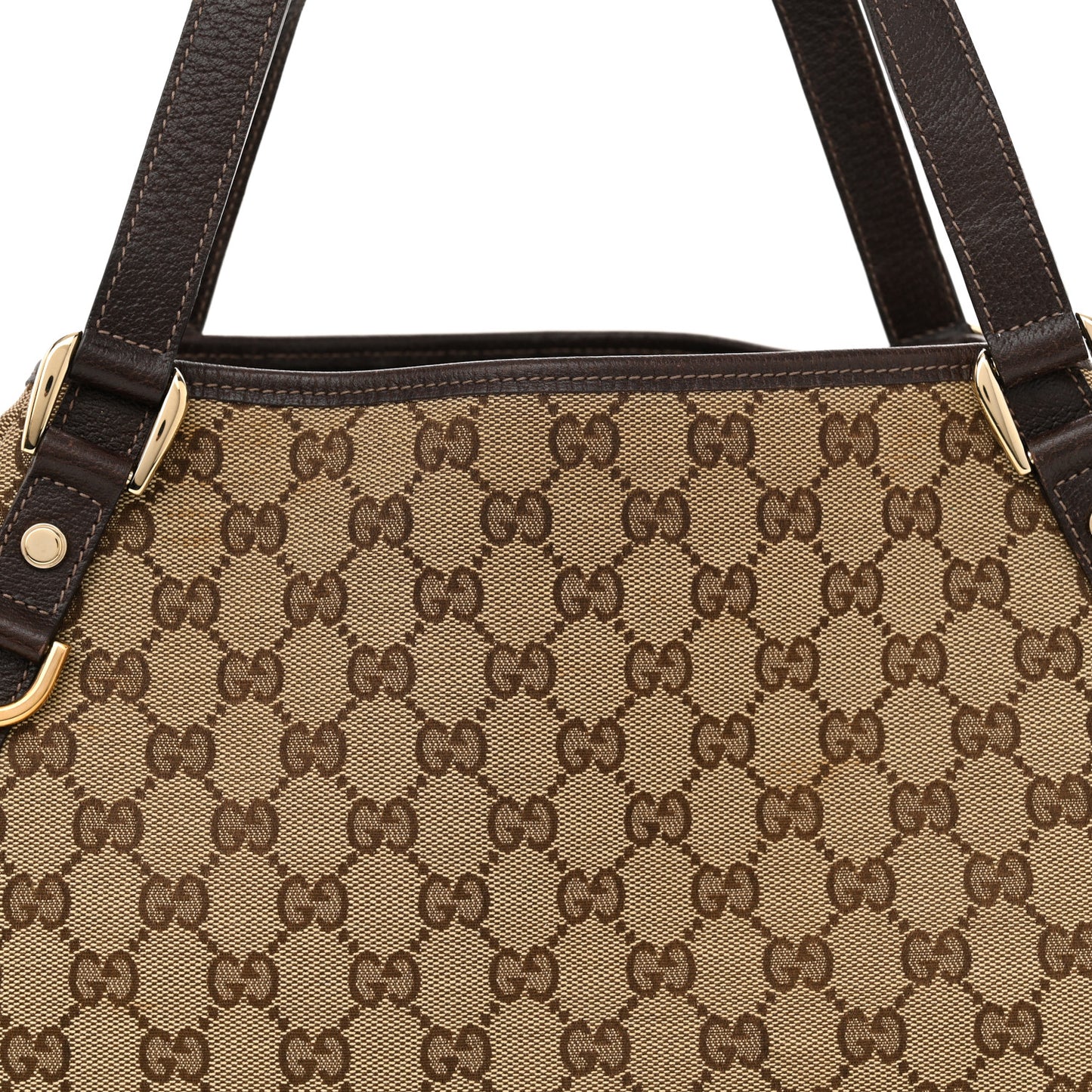 Monogram Medium Abbey Shoulder Bag Dark Brown