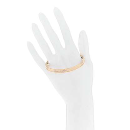 Hermes Enamel Printed Extra Narrow Bracelet 65 Creme 2 of 5