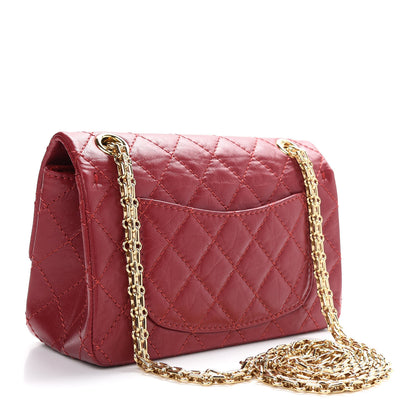 Chanel Aged Calfskin Quilted 2.55 Reissue Mini Flap Red 3 of 9