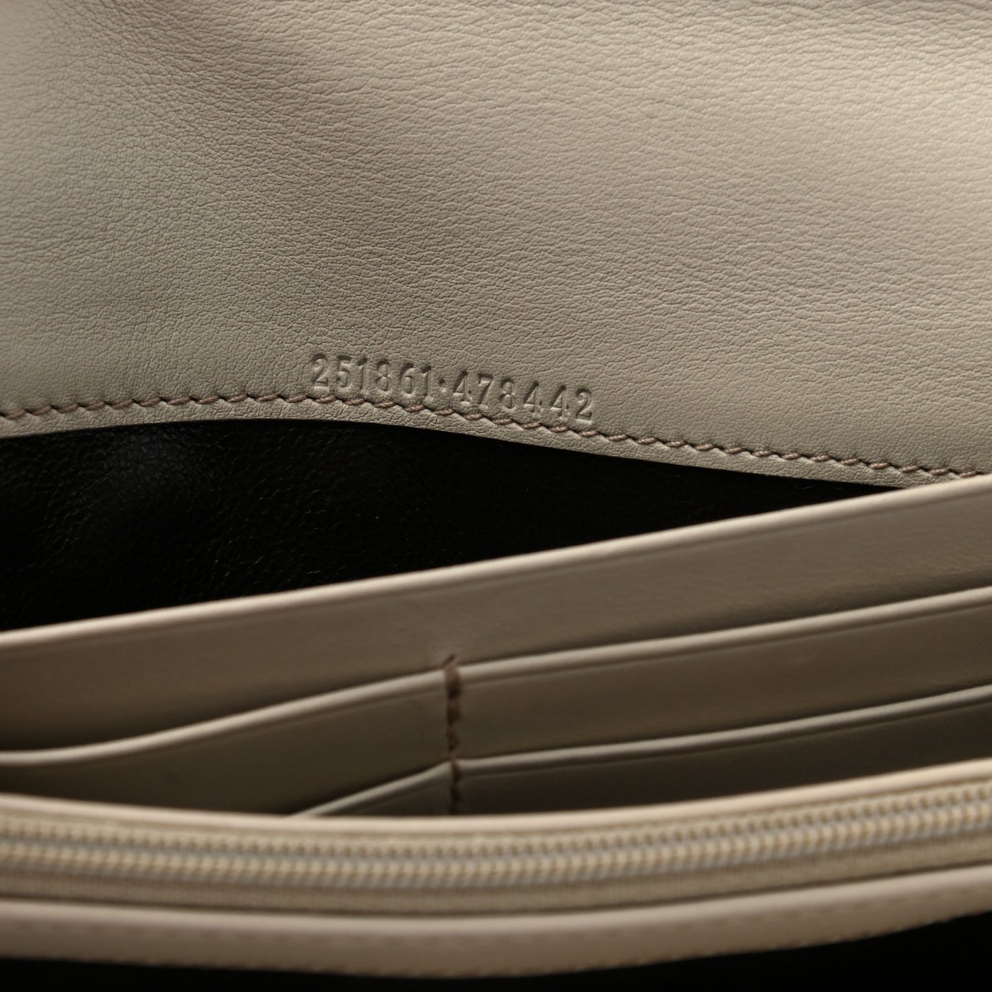 Guccissima Lovely Heart Continental Wallet Off White