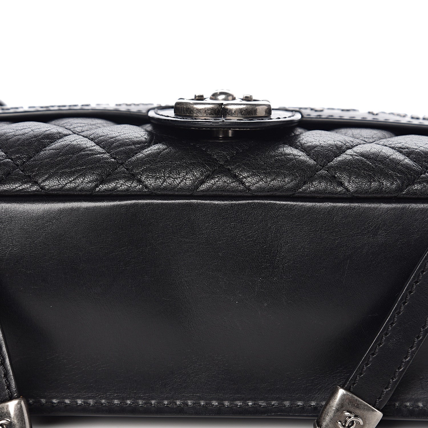 Chanel Studded Calfskin Lambskin Paris Dallas Flap Black 14 of 15