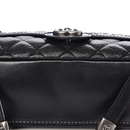 Chanel Studded Calfskin Lambskin Paris Dallas Flap Black 14 of 15