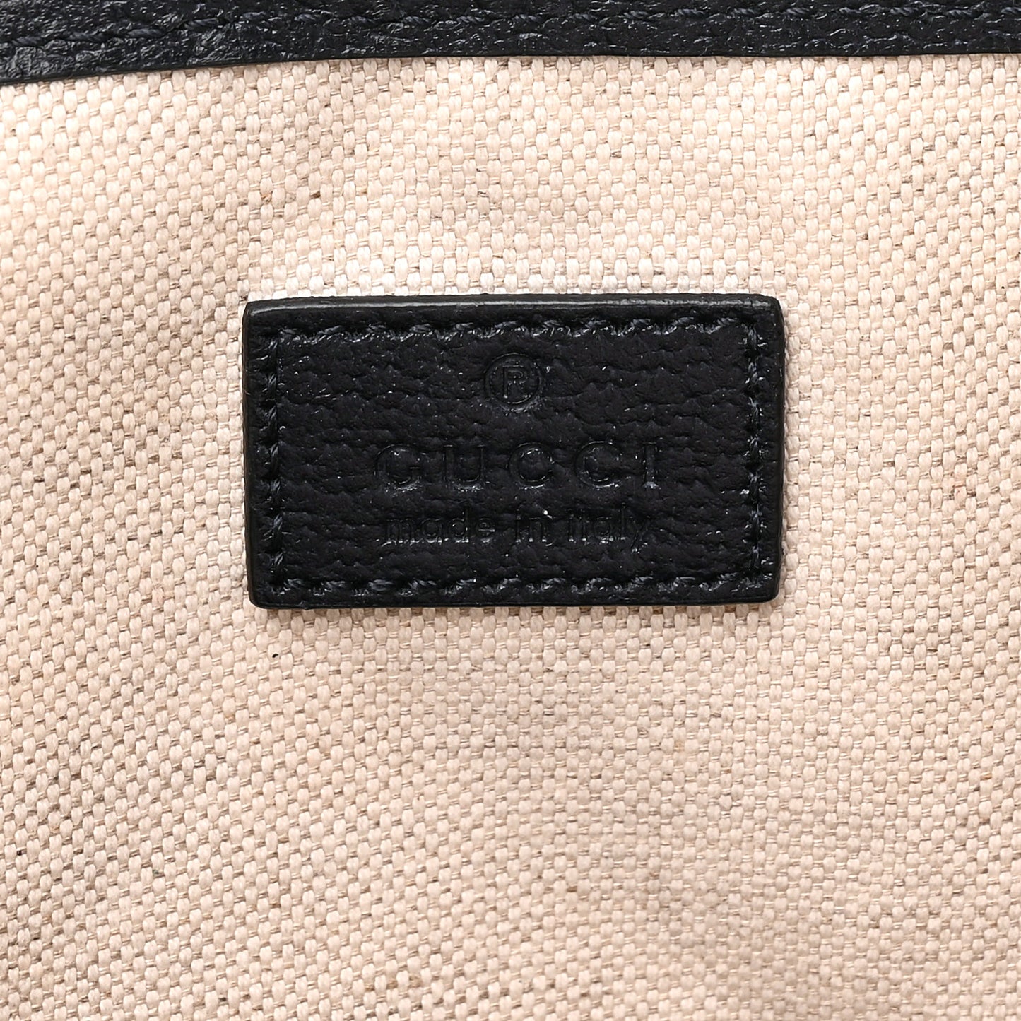 GG Supreme Monogram Textured Dollar Calfskin Medium Shoulder Tote Bag Beige Blue