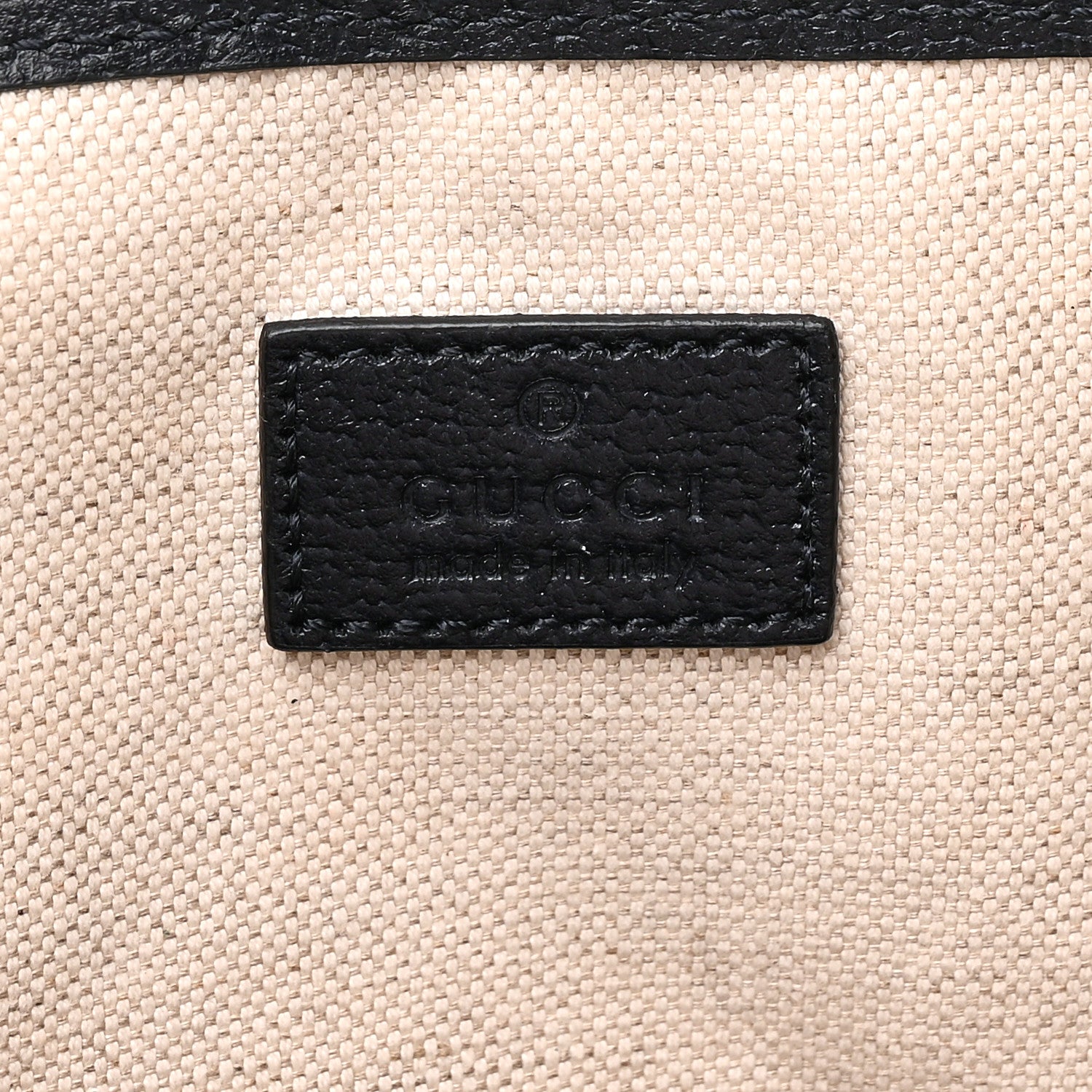 Gucci GG Supreme Monogram Textured Dollar Calfskin Medium Shoulder Tote Bag Beige Blue 6 of 11