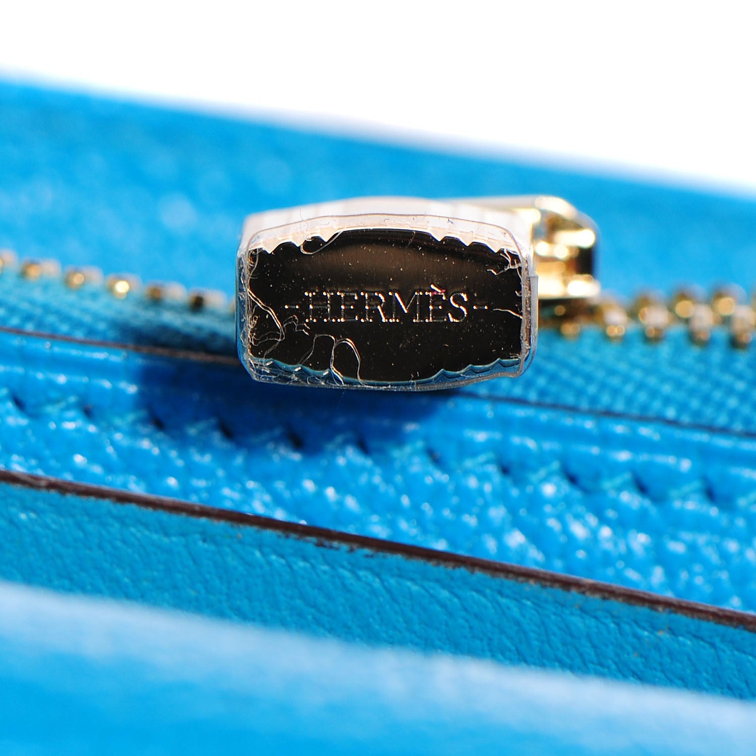 Hermes Chevre Mysore Kelly Longue Wallet Bleu Azteque 15 of 16