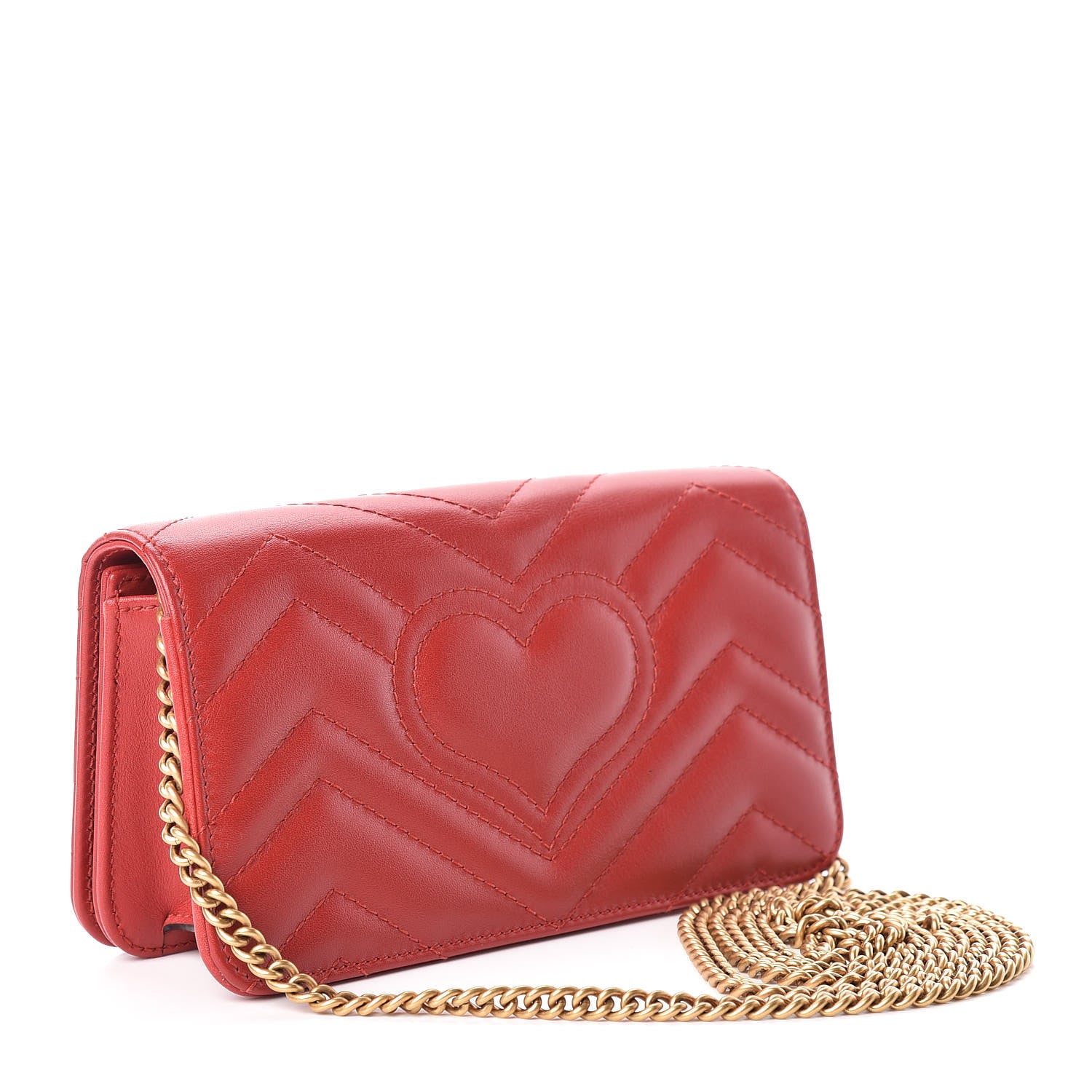 Gucci Calfskin Matelasse GG Marmont Mini Bag Hibiscus Red 3 of 11